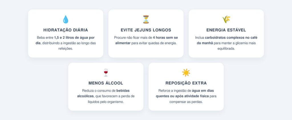 Falta de hidratação e jejum prolongado causam fraqueza?