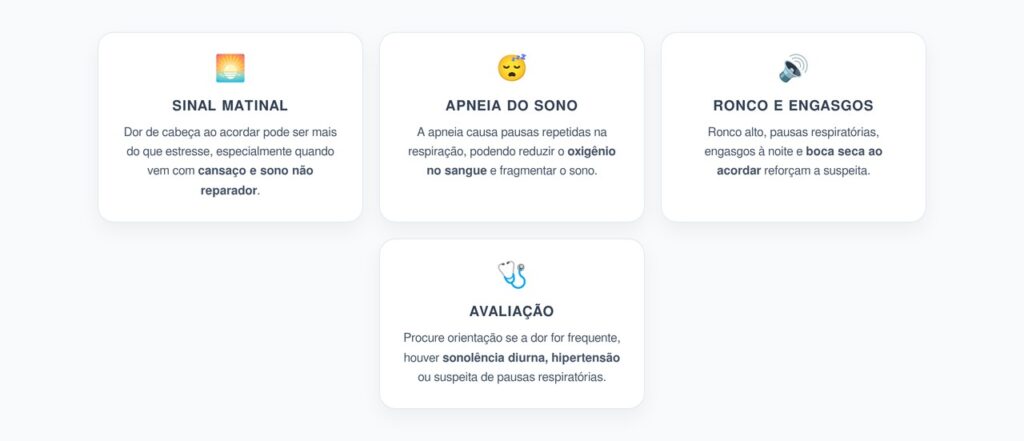 Dor de Cabeça ao Acordar: Sinal Matinal que Pode Indicar Apneia do Sono