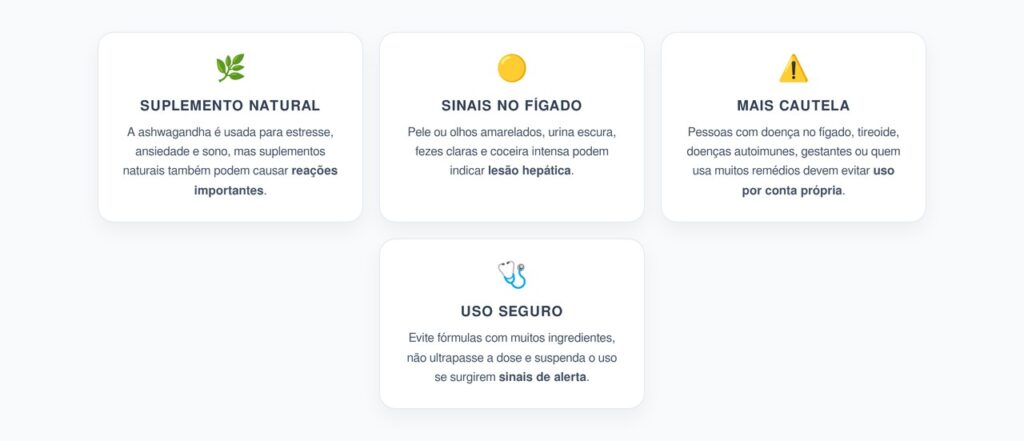 Ashwagandha e Estresse: O Alerta Raro de Lesão no Fígado