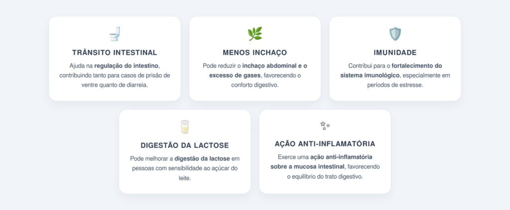 Quais são os benefícios do kefir para o intestino?