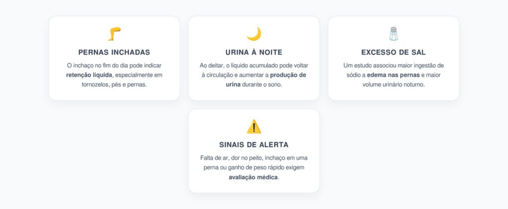 Inchaço nas Pernas e Noctúria: A Retenção de Líquidos Que Pode Acordar Você à Noite