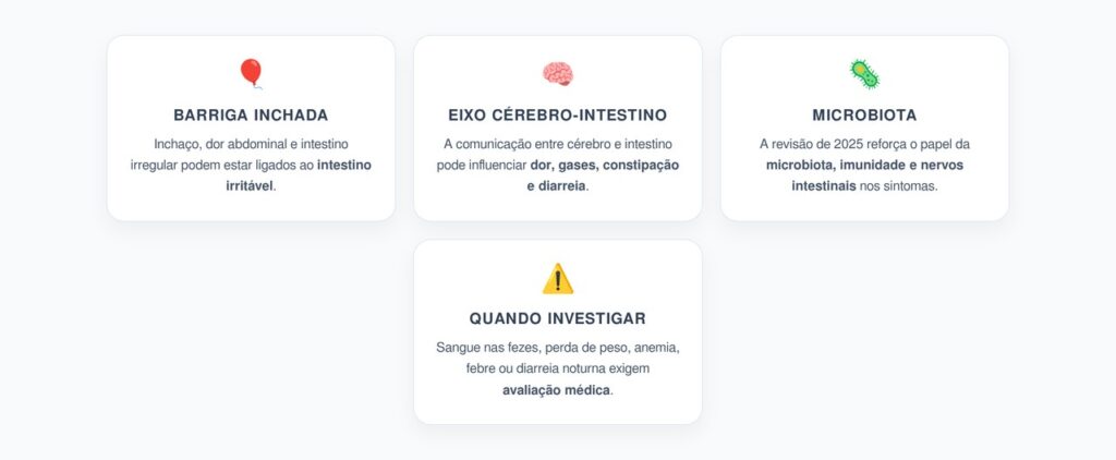 Barriga Inchada e Intestino Irritável: O Eixo Cérebro-Intestino Que Pode Piorar os Sintomas