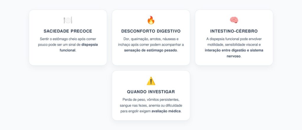 Estômago Cheio Cedo Demais: O Sinal Digestivo da Dispepsia Funcional