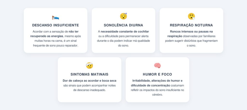 Quais sinais indicam sono de má qualidade?