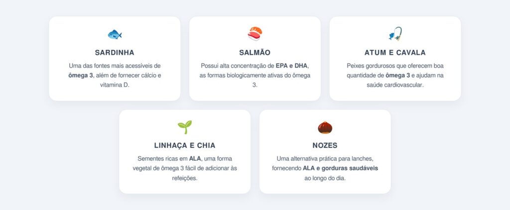 Quais são as principais fontes naturais de ômega 3?