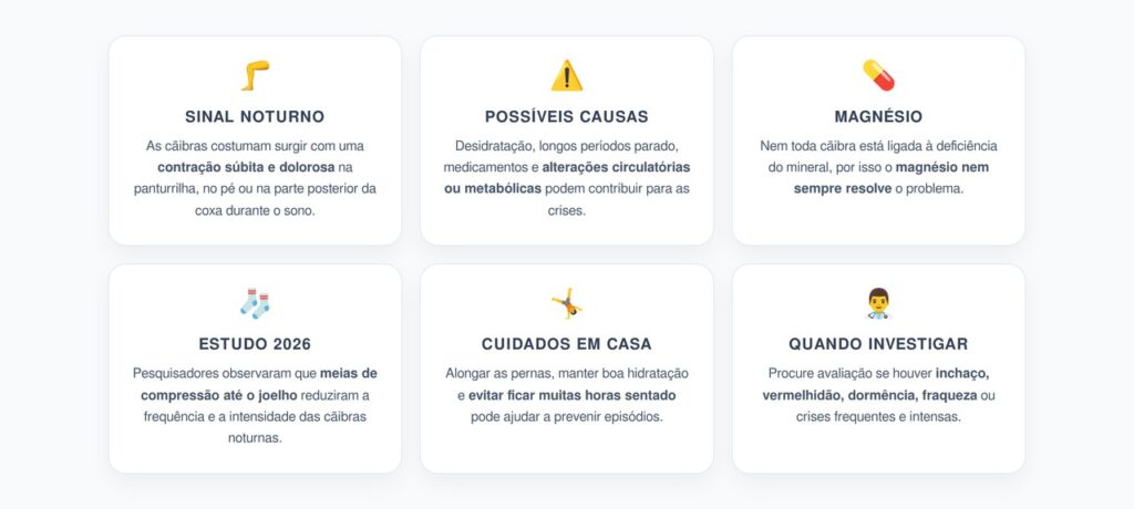 Cãibras Noturnas nas Pernas: O Sinal que Pesquisadores Estão Relacionando ao Uso de Meias de Compressão