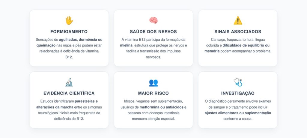 Formigamento nas Mãos e Pés: O Sinal que Pode Estar Ligado à Deficiência de Vitamina B12