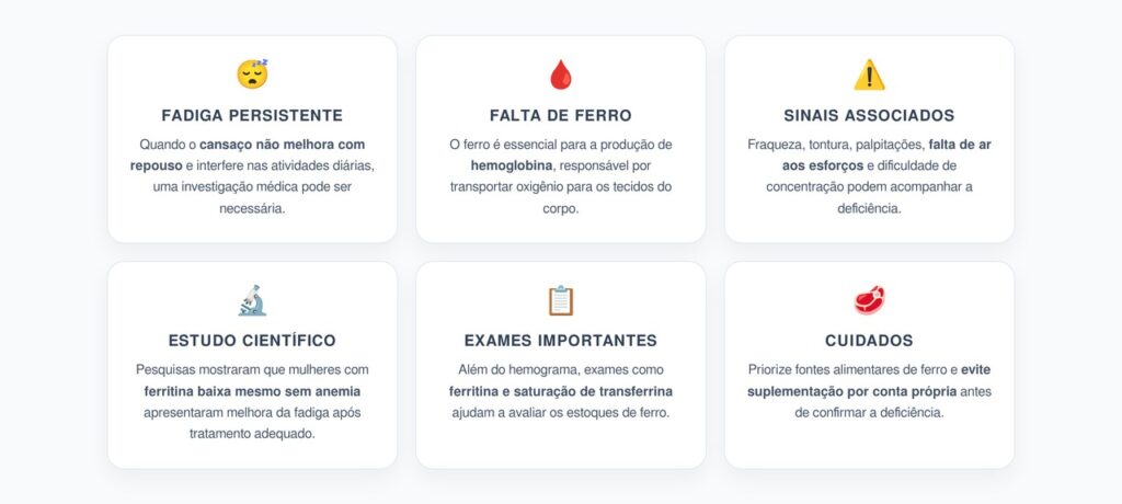 Cansaço Constante Sem Motivo Aparente: A Deficiência de Ferro que Médicos Costumam Investigar Primeiro