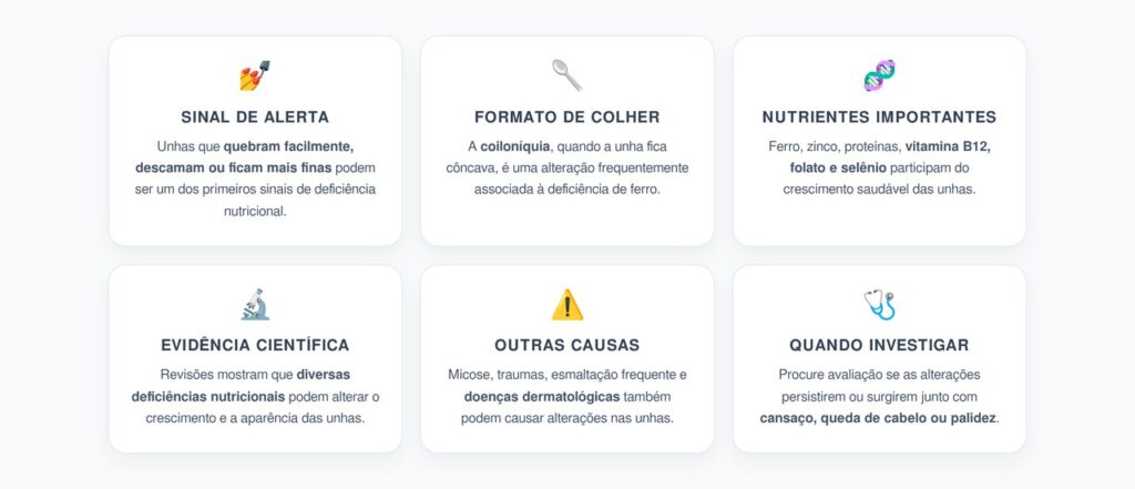 Unhas Fracas e Quebradiças: O Sinal que Pode Indicar Falta de Nutrientes Essenciais