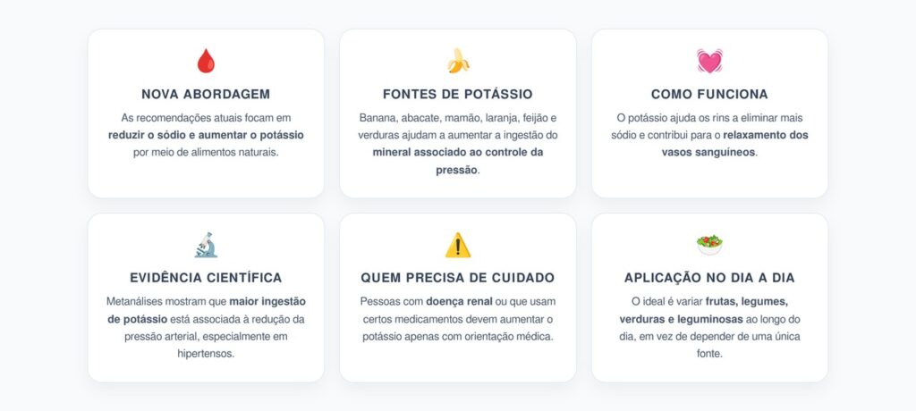 Pressão Alta e Potássio: As Novas Recomendações que Vão Além de Apenas Reduzir o Sal