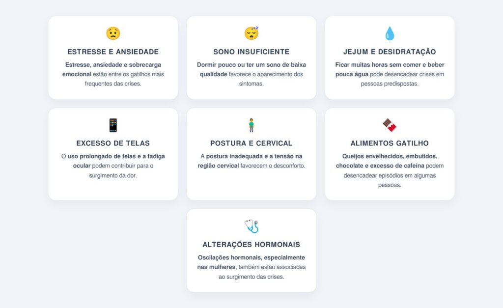 Quais gatilhos costumam estar envolvidos?