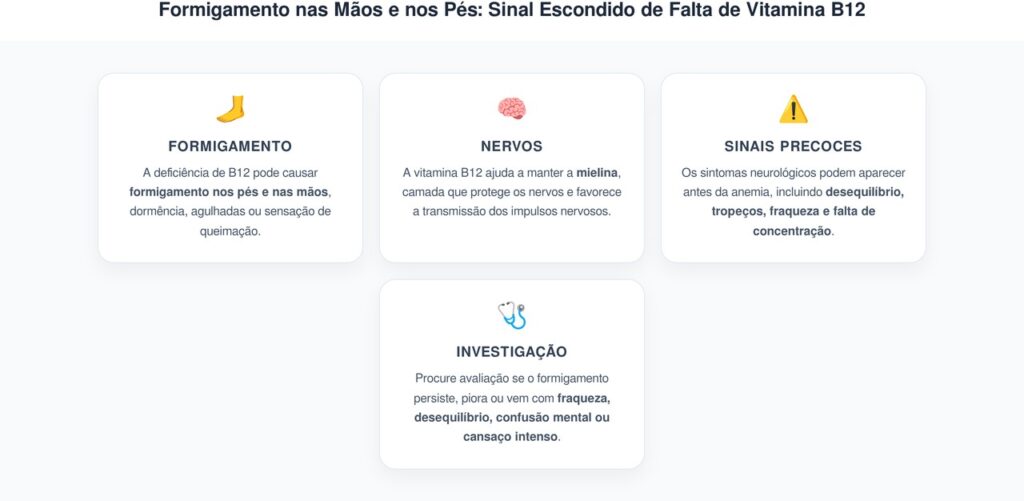 Formigamento nas Mãos e nos Pés: Sinal Escondido de Falta de Vitamina B12