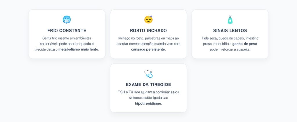 Rosto Inchado e Frio Constante: Sinais que Podem Indicar Hipotireoidismo