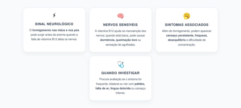 Formigamento ao Acordar: Sinal de Falta de Vitamina B12 Antes da Anemia