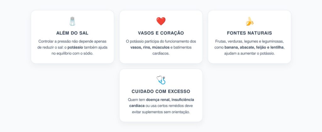 Pressão Alta Além do Sal: O Papel do Potássio no Controle da Pressão
