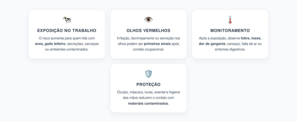 Gripe Aviária no Trabalho: Sintomas que Exigem Atenção Após Exposição