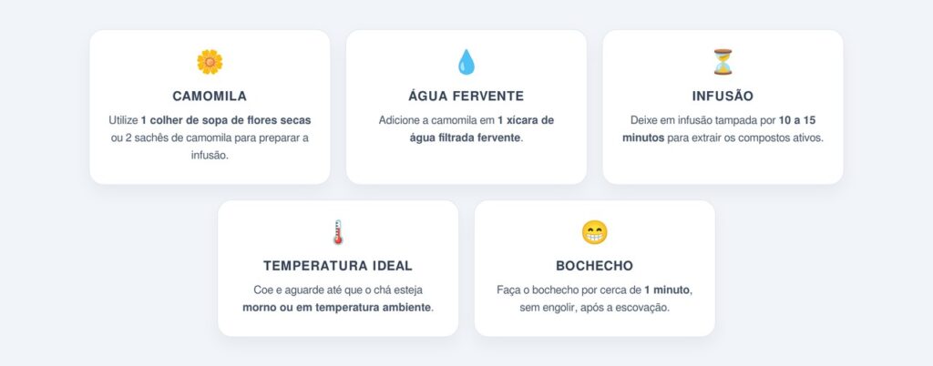 Como preparar o bochecho de camomila em casa?