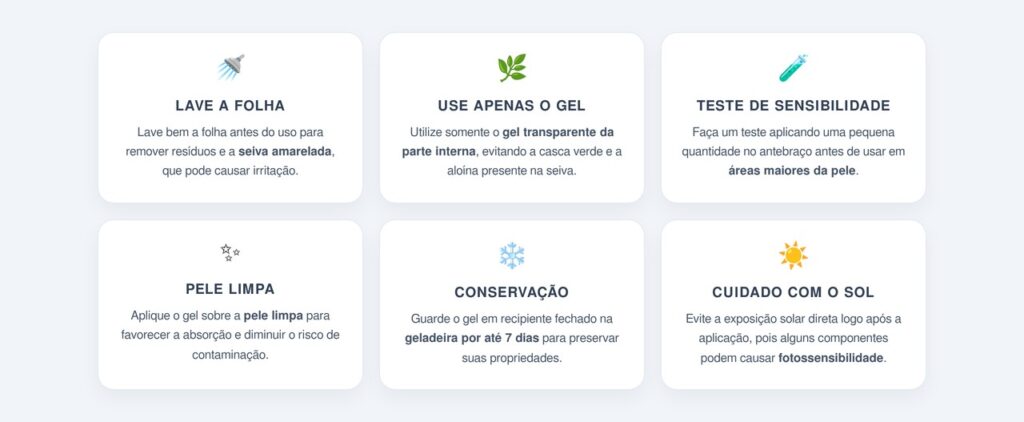 Como usar a babosa com segurança?