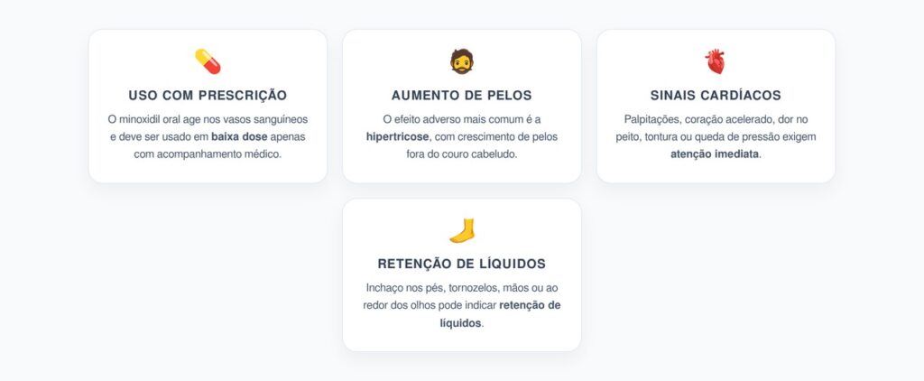 Minoxidil Oral: Efeitos que Exigem Atenção Além do Crescimento do Cabelo