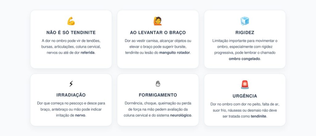 Dor no Ombro Nem Sempre é Tendinite: Sinais Para Diferenciar as Causas