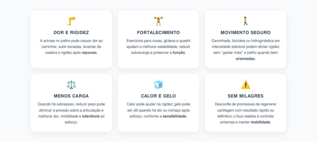 Artrose no Joelho: Como Aliviar Dor e Rigidez Sem Promessas Milagrosas