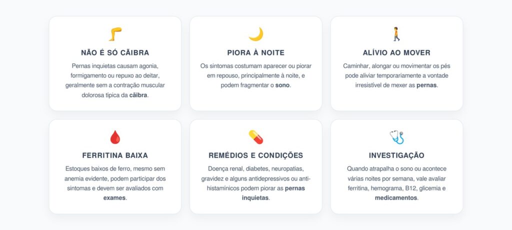Pernas Inquietas à Noite: Quando Não Parece Apenas Cãibra