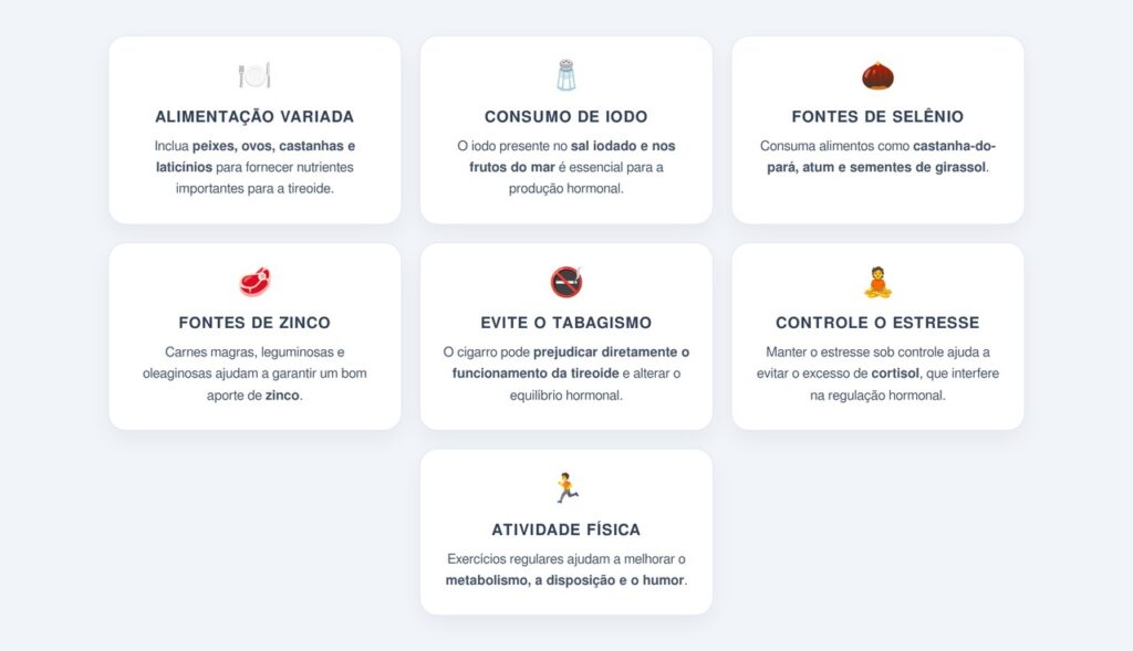 Quais hábitos ajudam a preservar a saúde da tireoide?