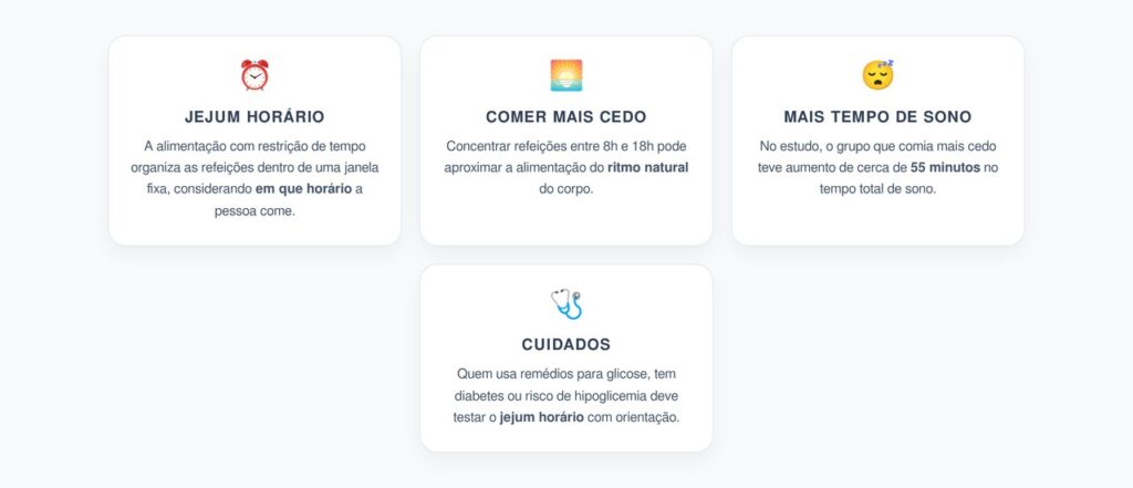 Comer Mais Cedo e Sono: Jejum Horário em Adultos com Pré-Diabetes