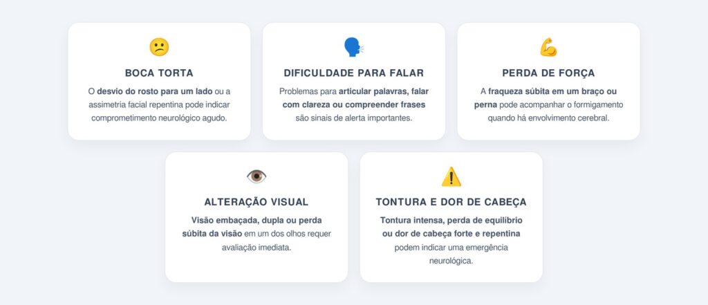 Quais sinais costumam acompanhar o formigamento?