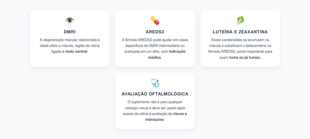 Luteína e Zeaxantina: Quando o AREDS2 Ajuda a Proteger a Visão