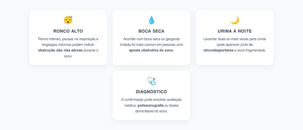 Boca Seca, Ronco Alto e Xixi à Noite: Sinais de Alerta para Apneia do Sono