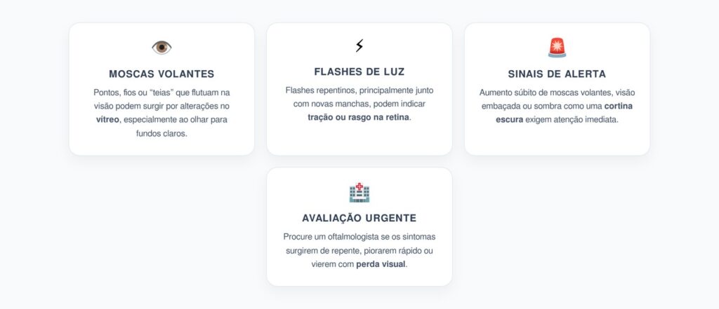 Moscas Volantes e Flashes na Visão: Sinais de Alerta para a Retina