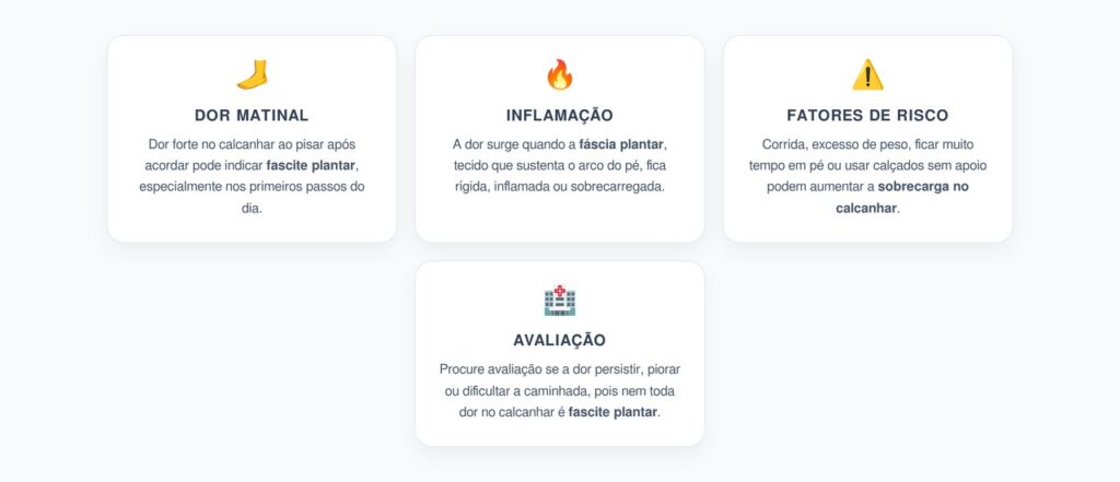 Dor no Calcanhar ao Acordar: Sinais de Fascite Plantar