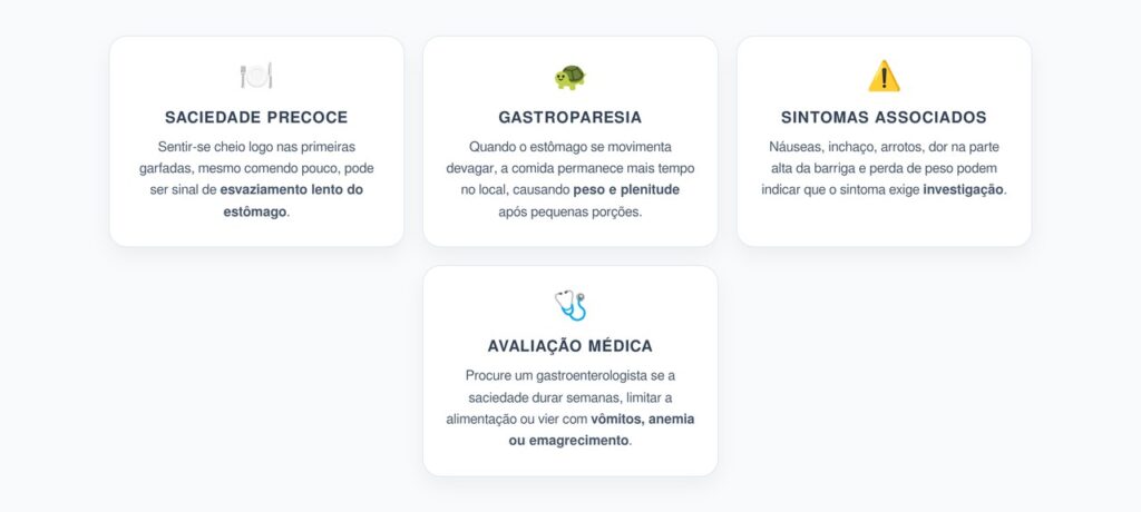 Saciedade Precoce: Quando Ficar Cheio Rápido Pode Ser Gastroparesia