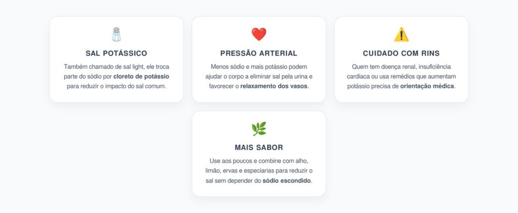 Sal Potássico: O Mineral Que Pode Ajudar a Baixar a Pressão Sem Perder Sabor