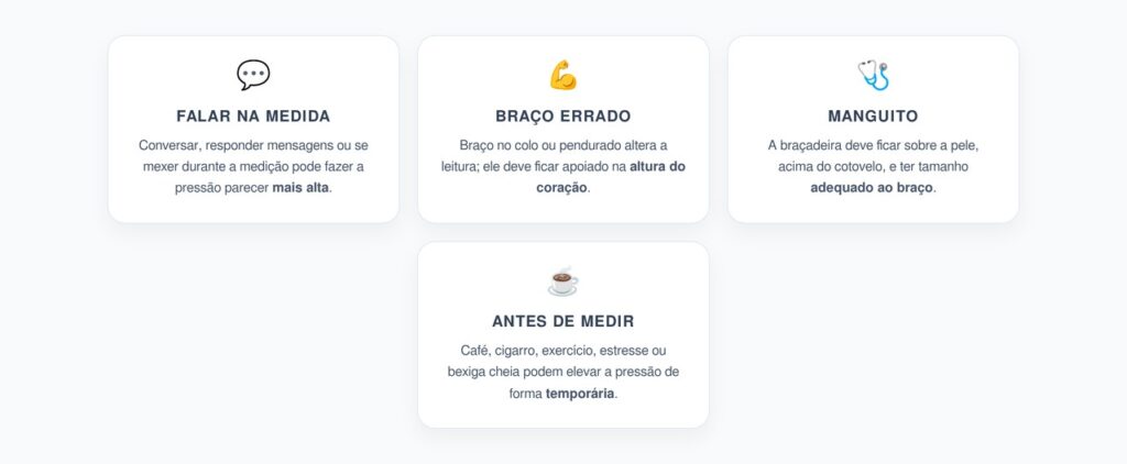 Erros ao Medir Pressão em Casa que Podem Alterar o Resultado
