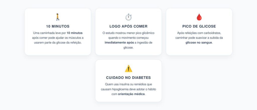 Caminhar 10 Minutos Após Comer: O Hábito Simples que Pode Reduzir o Pico de Glicose