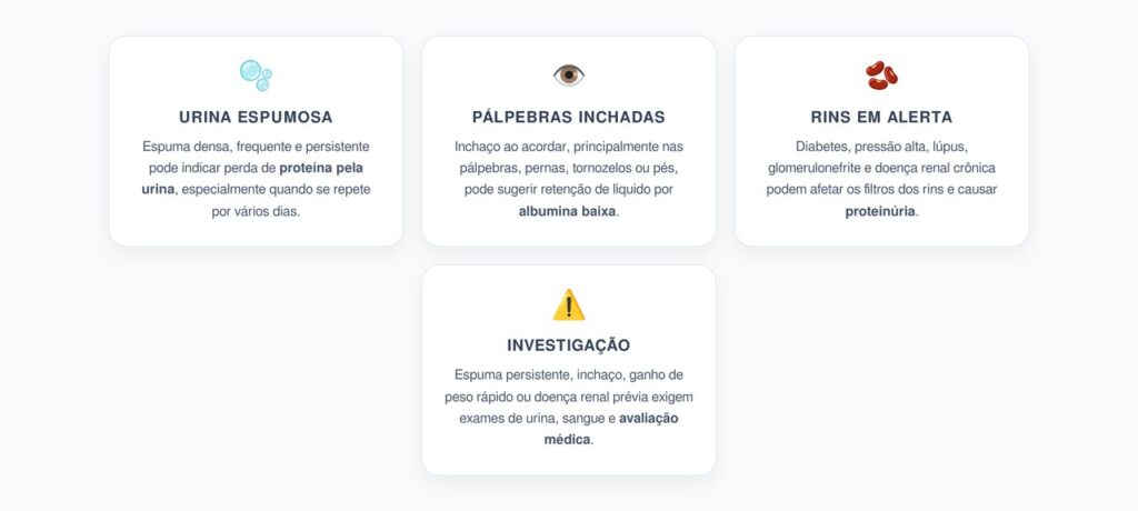 Urina Espumosa e Pálpebras Inchadas: Sinais de Perda de Proteína na Urina