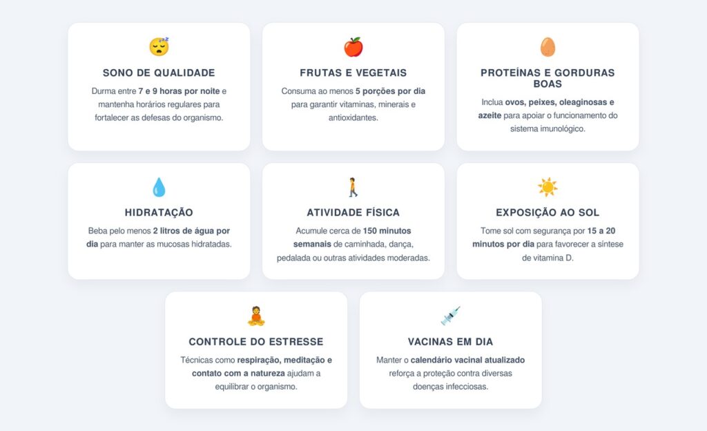Quais hábitos ajudam a aumentar a imunidade em casa?