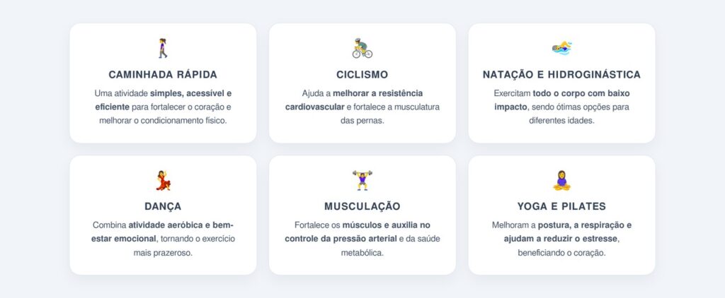 Quais atividades ajudam a proteger o coração?