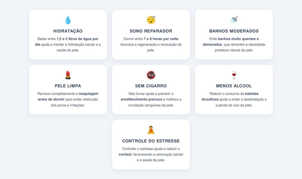 Quais hábitos diários protegem a pele?