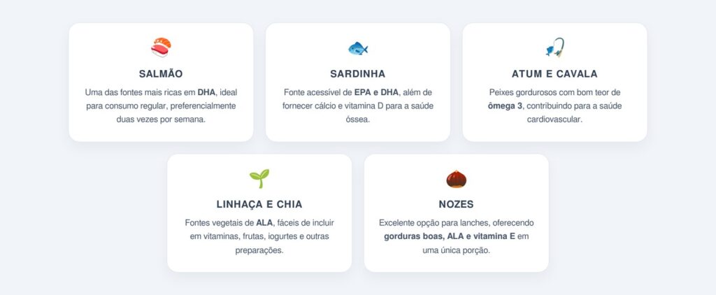 Quais são as principais fontes naturais de ômega 3?