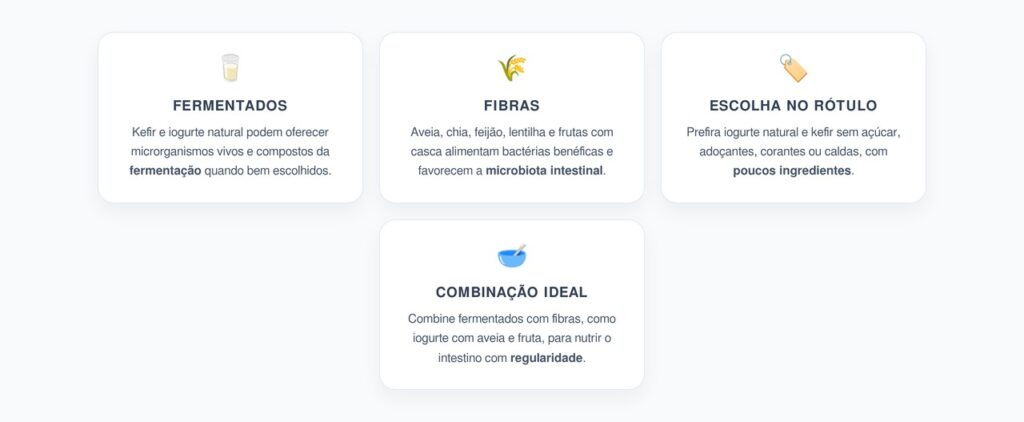 Kefir, Iogurte e Fibras: Como Alimentar a Microbiota Sem Suplementos
