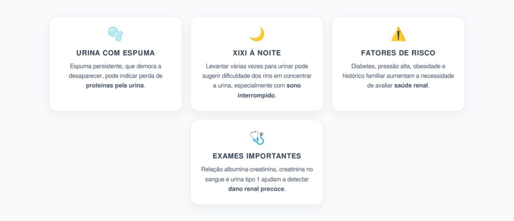 Urina com Espuma e Xixi à Noite: Quando Avaliar Albumina e Função Renal