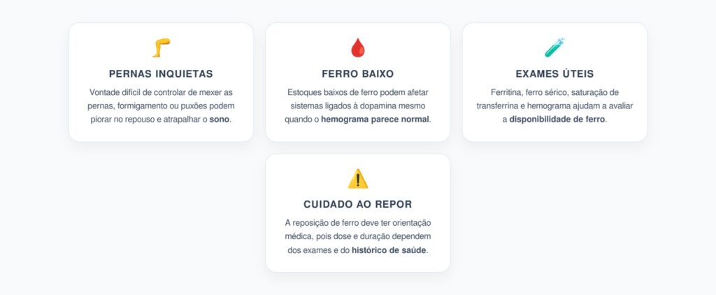 Pernas Inquietas à Noite: Quando Pode Ser Falta de Ferro Mesmo Sem Anemia