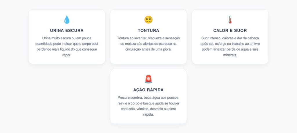 Sinais de Desidratação no Calor Antes do Desmaio
