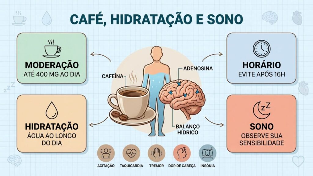 Quantidade, horário e hidratação tornam o consumo de café mais seguro.