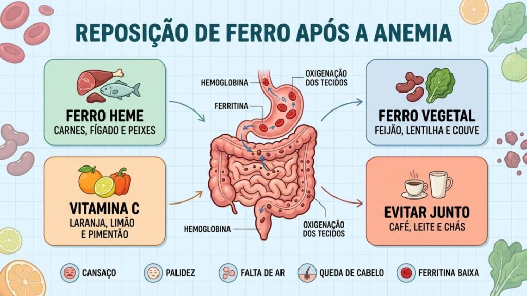 Quatro estratégias alimentares para repor ferro e melhorar a absorção.