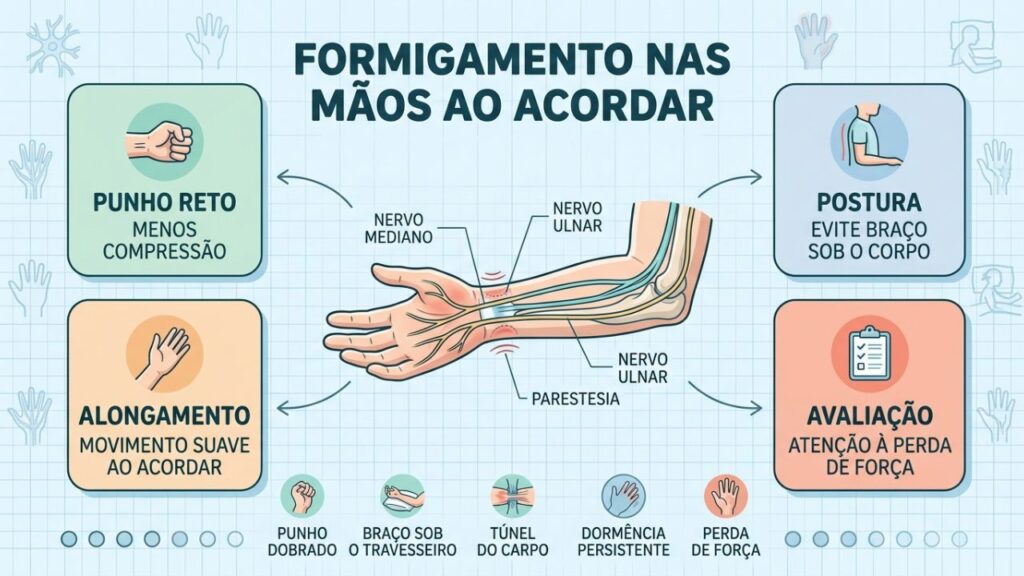 Punho reto, postura adequada e avaliação ajudam a proteger os nervos.