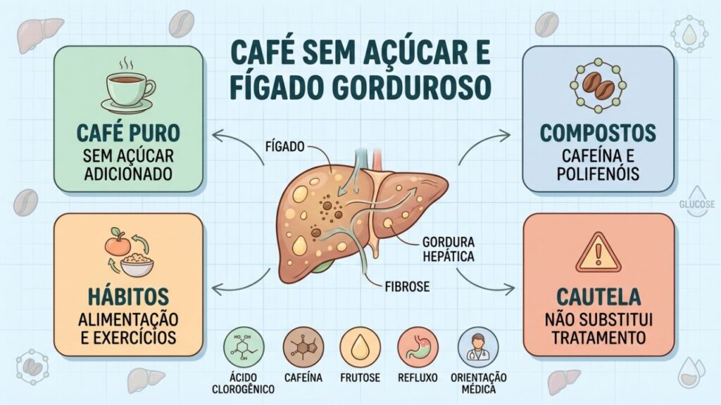 Compostos do café, açúcar e cautelas explicam a relação hepática.